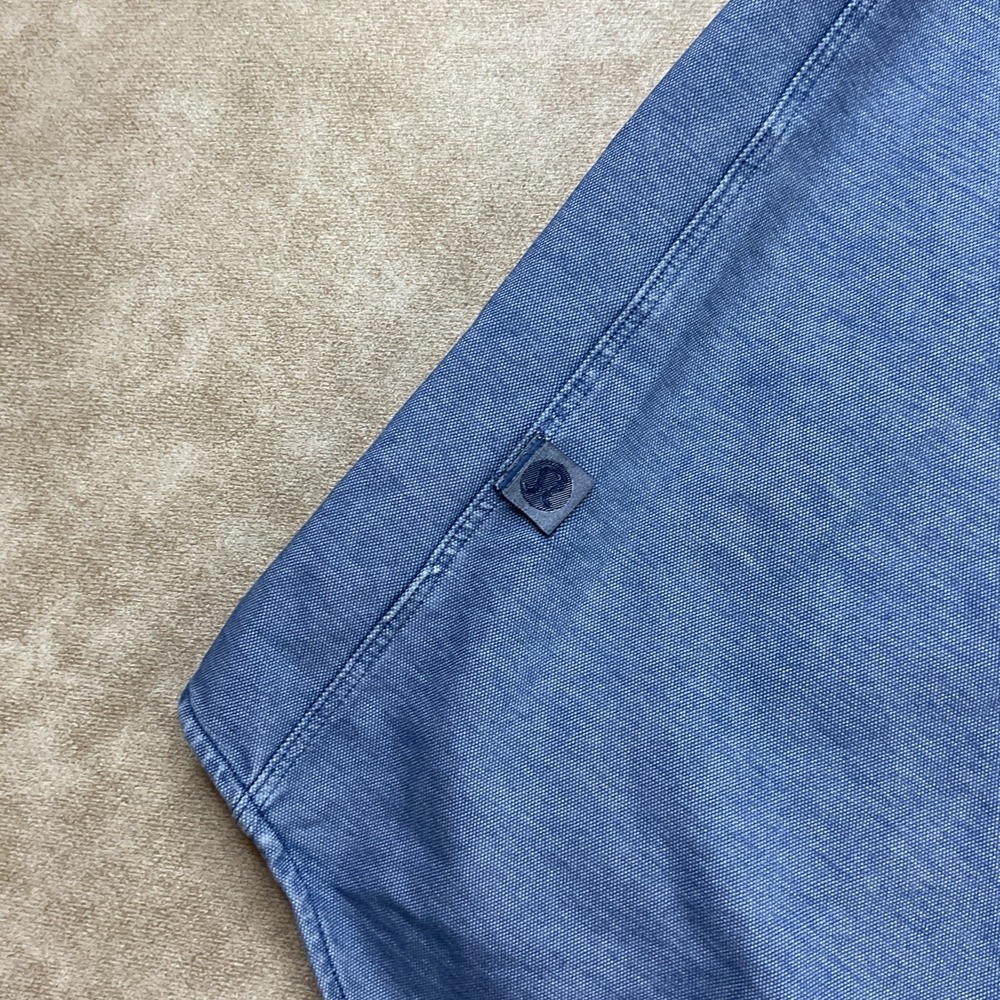 Lululemon Commission Long Sleeve Button‎ Down Shirt Mens XL Washed Blue LM3DJOS - Picture 4 of 7